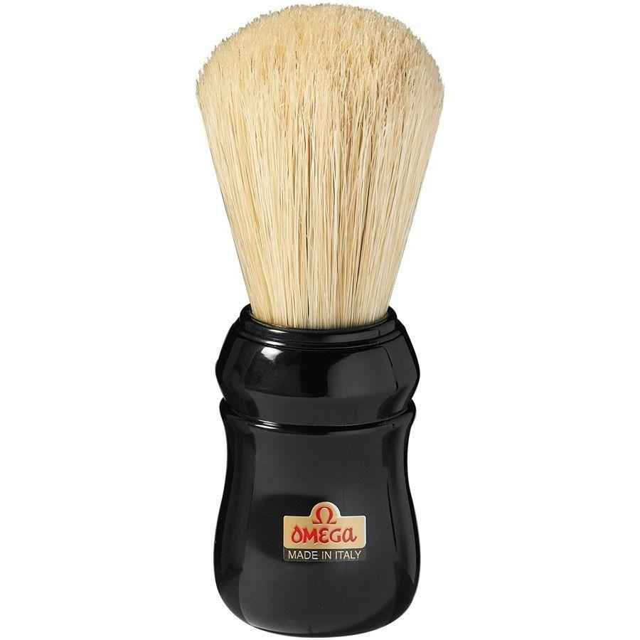 Omega Boar Bristle Shaving Brush Variable Color ( Red White Black) Handle