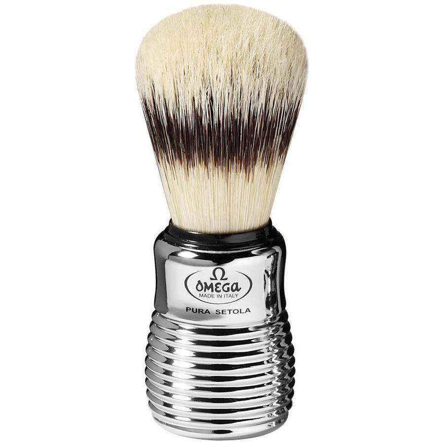 Omega Shaving Brush With Stand Omega Italy Pig Bristles Pure Brushes Dachs-Optik
