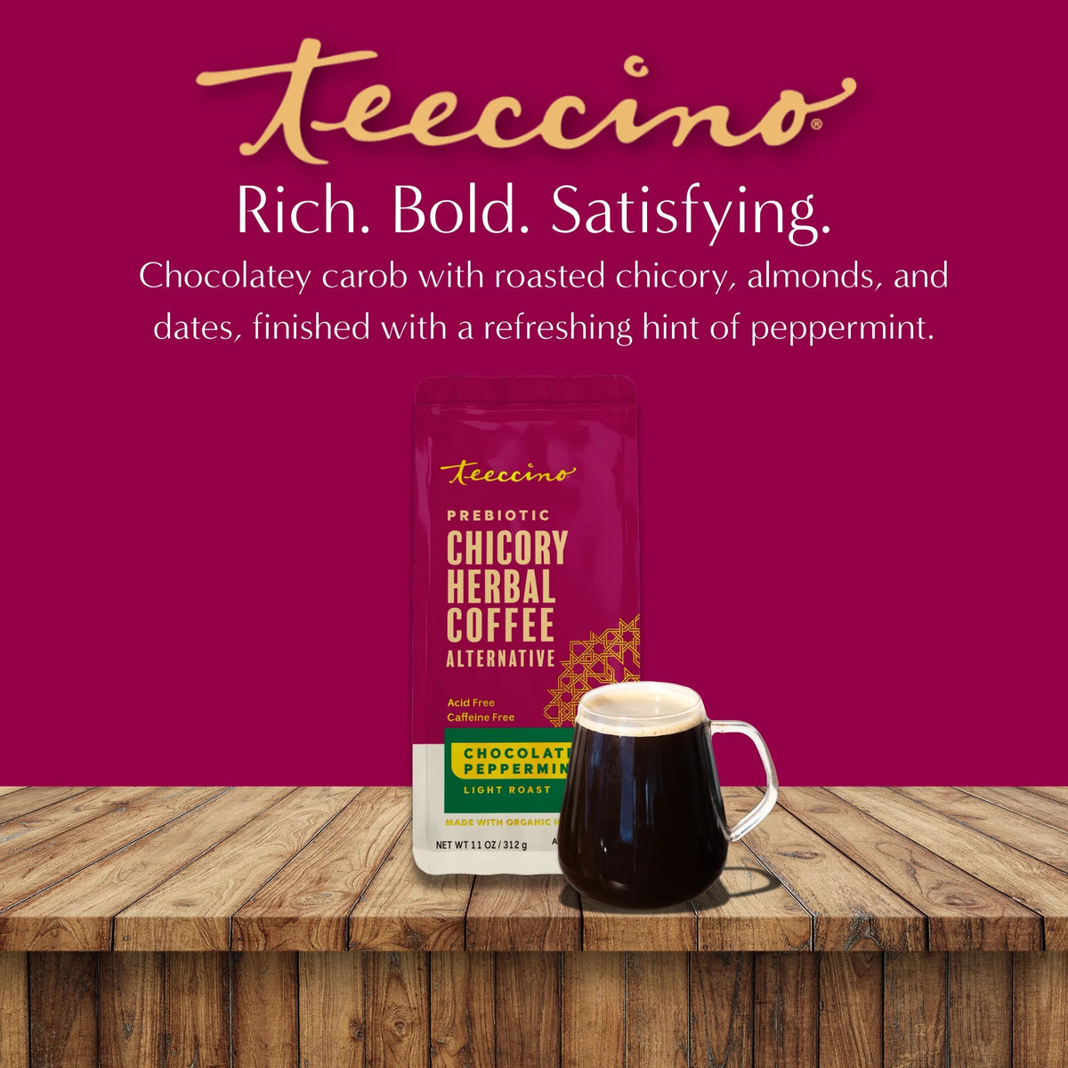 Chocolate Peppermint Chicory Herbal Coffee DestGlow