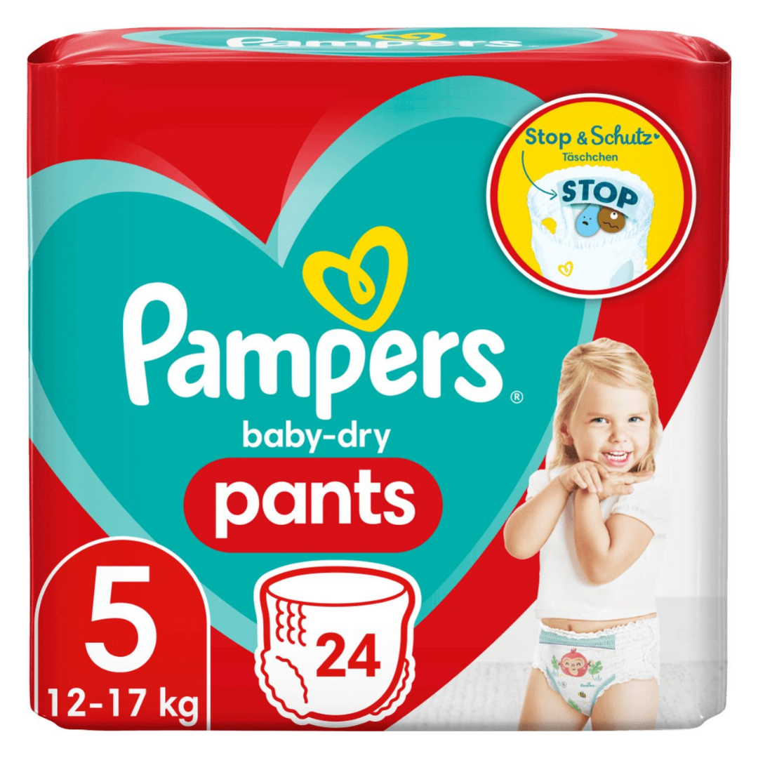 Pampers Baby-Dry Pants Diapers Size 5 (24 ct) DestGlow