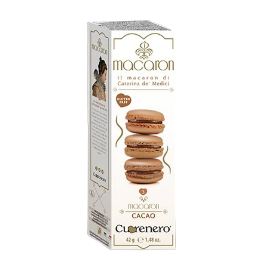 Cuorenero Cacao Macarons Italian Gluten-Free Cookies (1.48oz) DestGlow