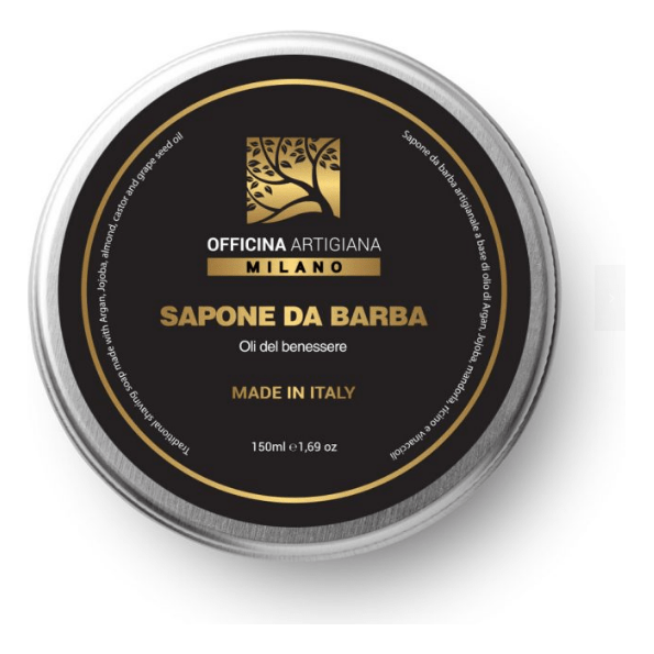 Officina Artigiana Milano Signature Shaving Soap in Glass Jar 150ml by Pasteur Pharmacy