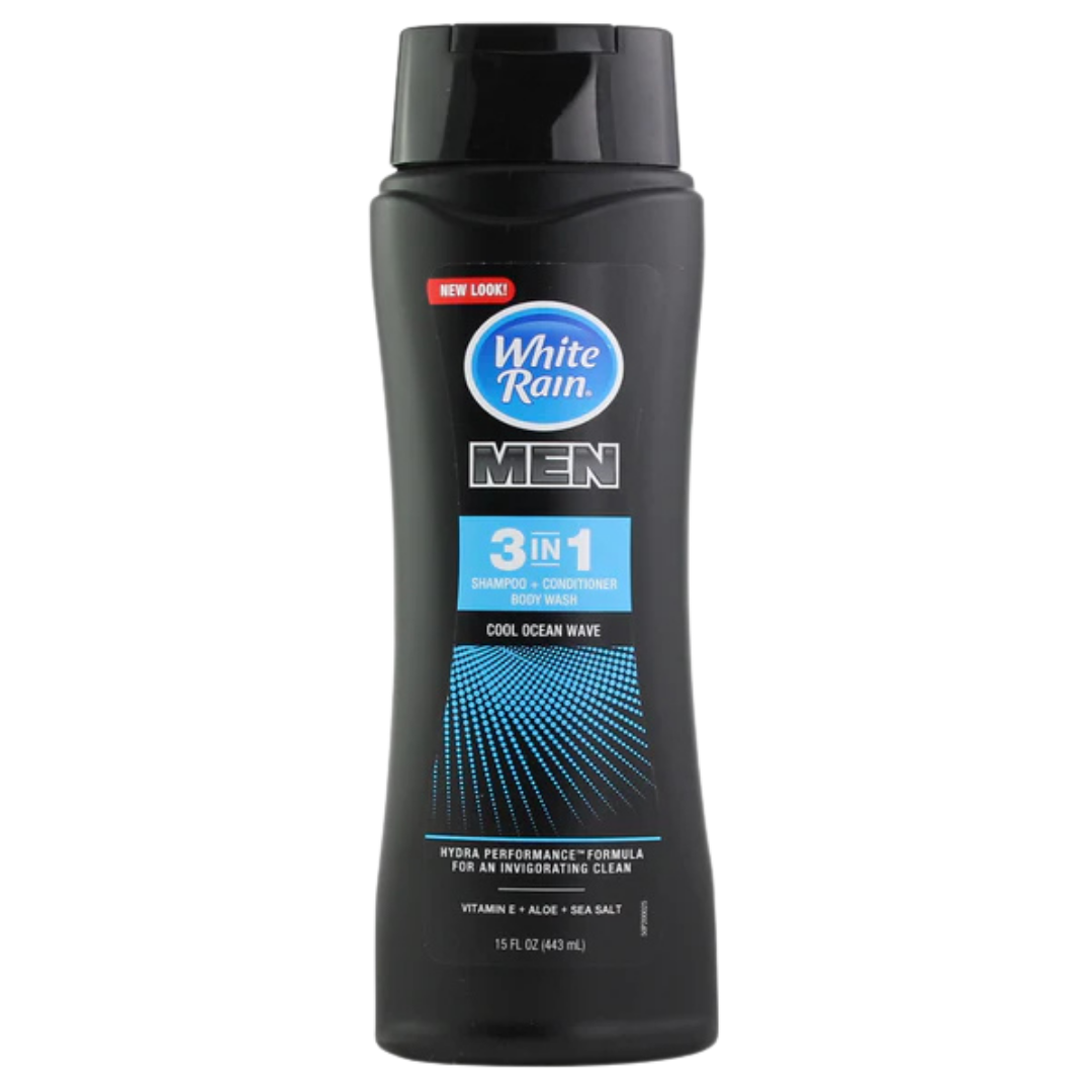 White Rain 3-in-1 Shampoo Conditioner Body Wash Men (15oz) by Farmacias Savia