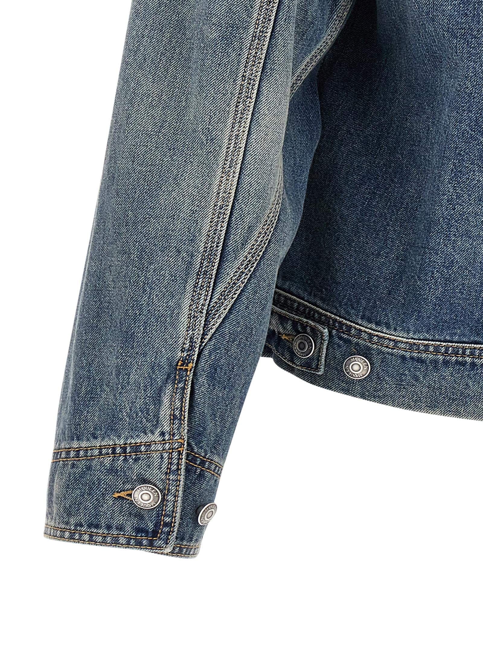 Mcqueen Men Suede Denim Jacket DestGlow
