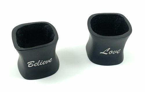 Christmas Napkin Rings Set of 4 - Handmade Aluminum Holiday Table Decor