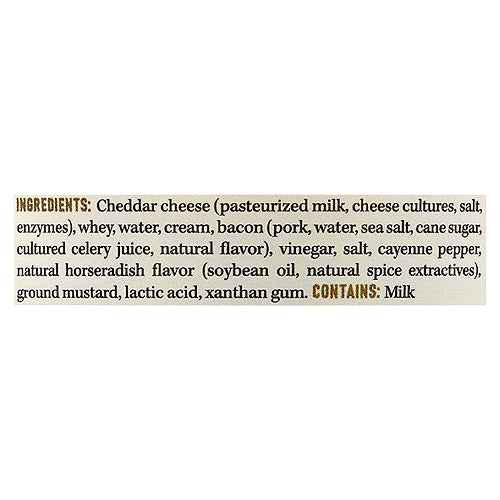 Cheddar & Horseradish with Smoky Bacon Cheese Spread