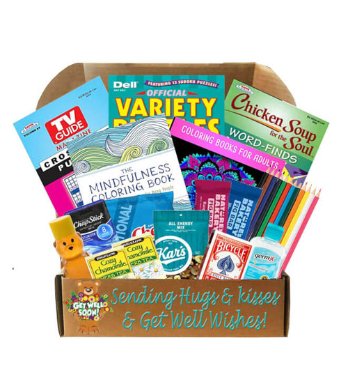 Get Well Soon Gift Basket - Hugs & Kisses Care Package for Women
