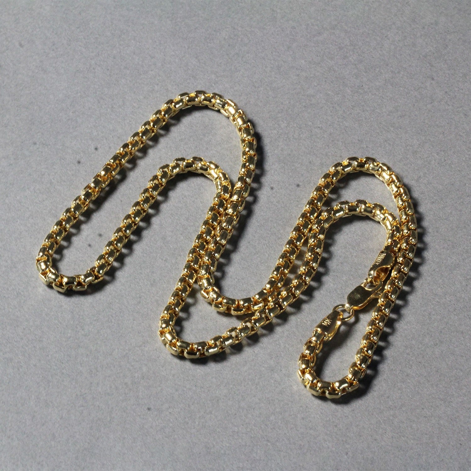 3.4mm 14k Yellow Gold Round Box Chain by Bids.com