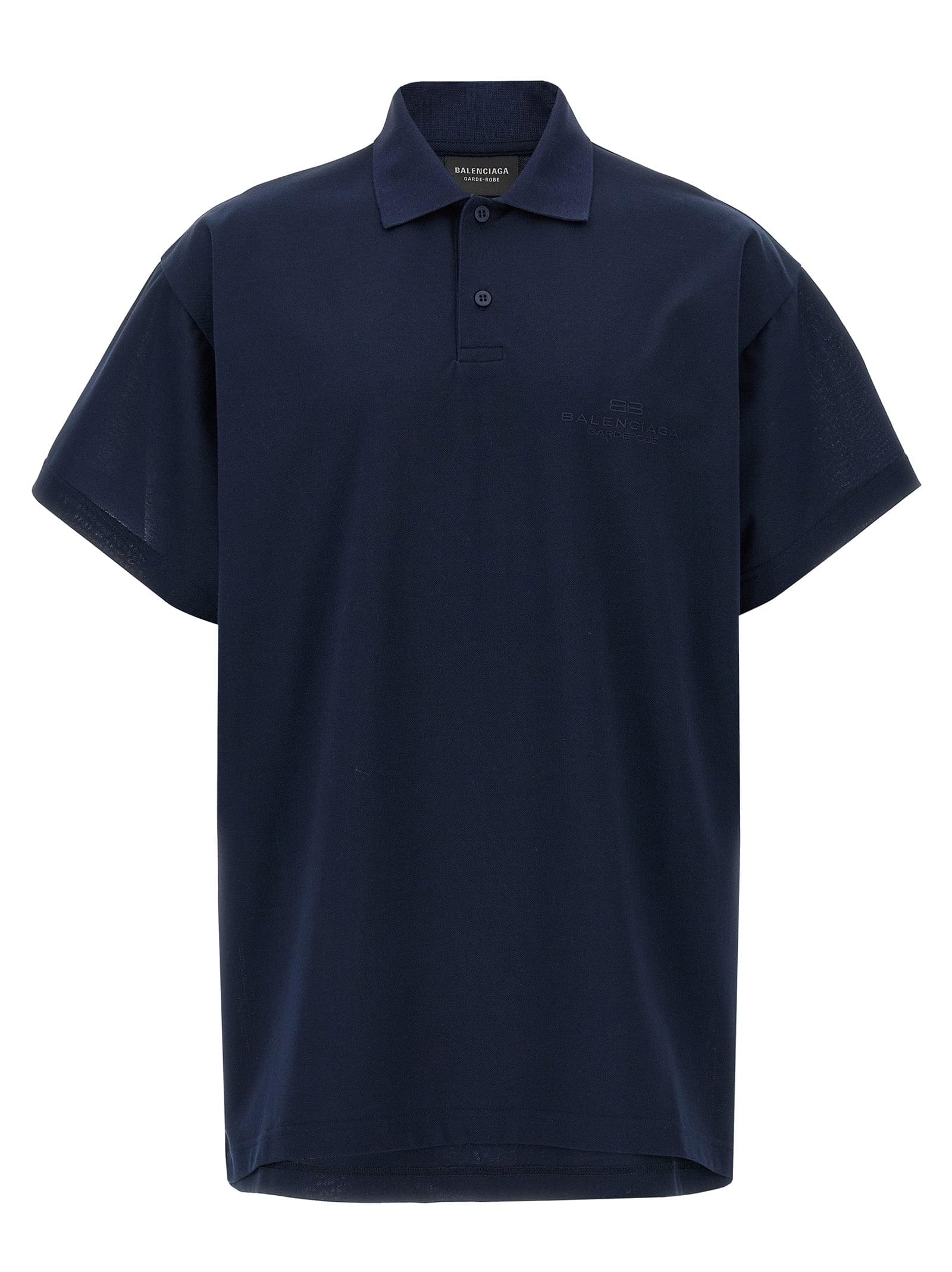 Balenciaga Men Embroidery Polo Shirt DestGlow