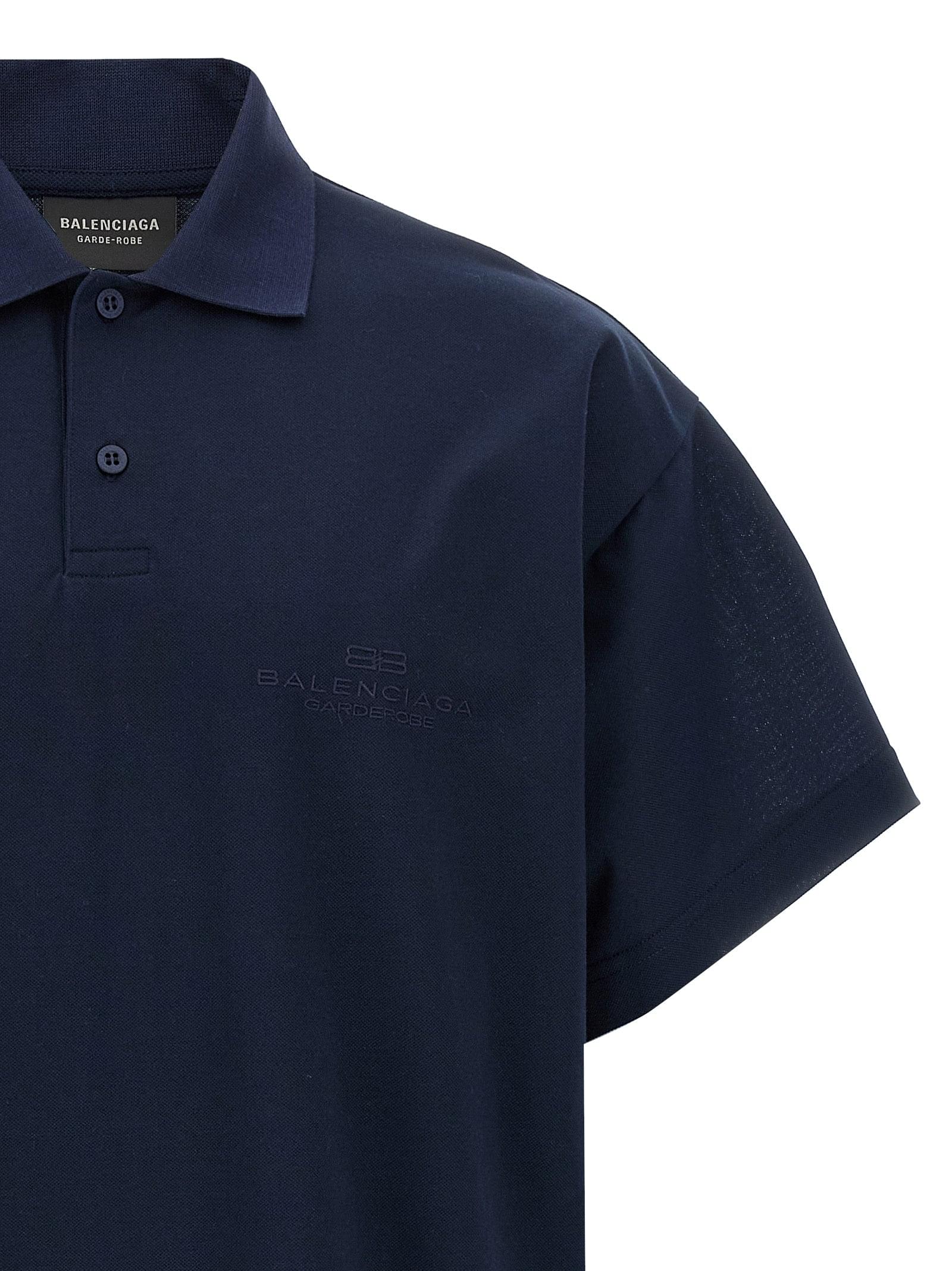 Balenciaga Men Embroidery Polo Shirt DestGlow
