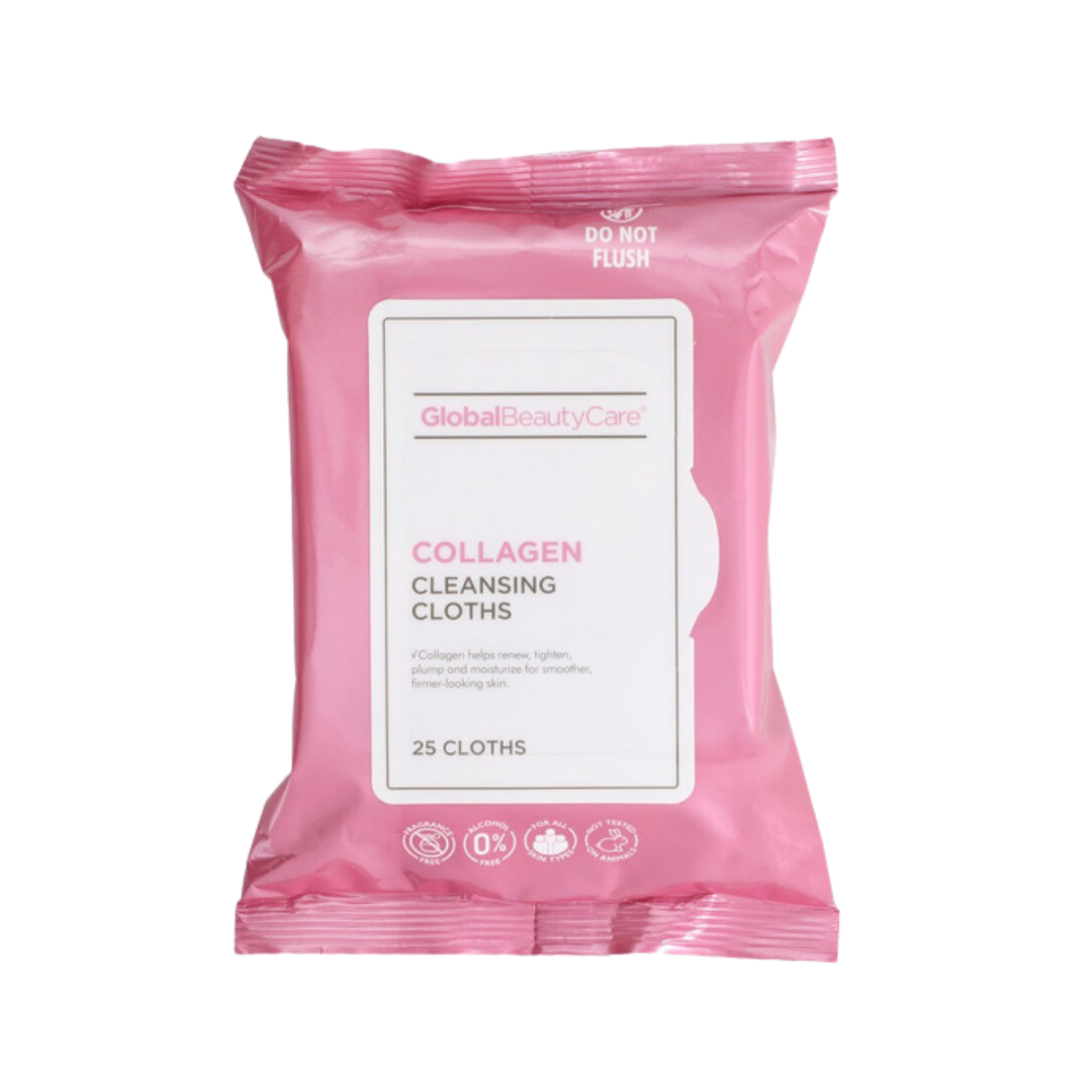 Global Beauty Care Collagen Cleansing Cloths (25 count) by Farmacias Savia