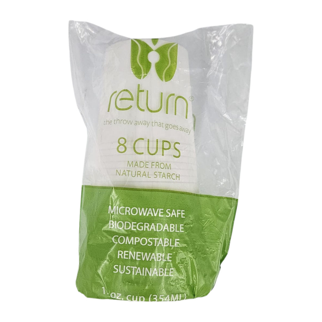 Biodegradable Cups (12oz, 8ct) DestGlow