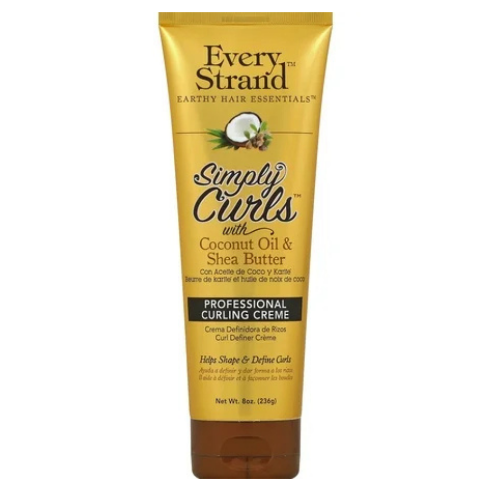 Every Strand Simply Curls Professional Curling Crème with Coconut Oil & Shea Butter (8 oz) DestGlow