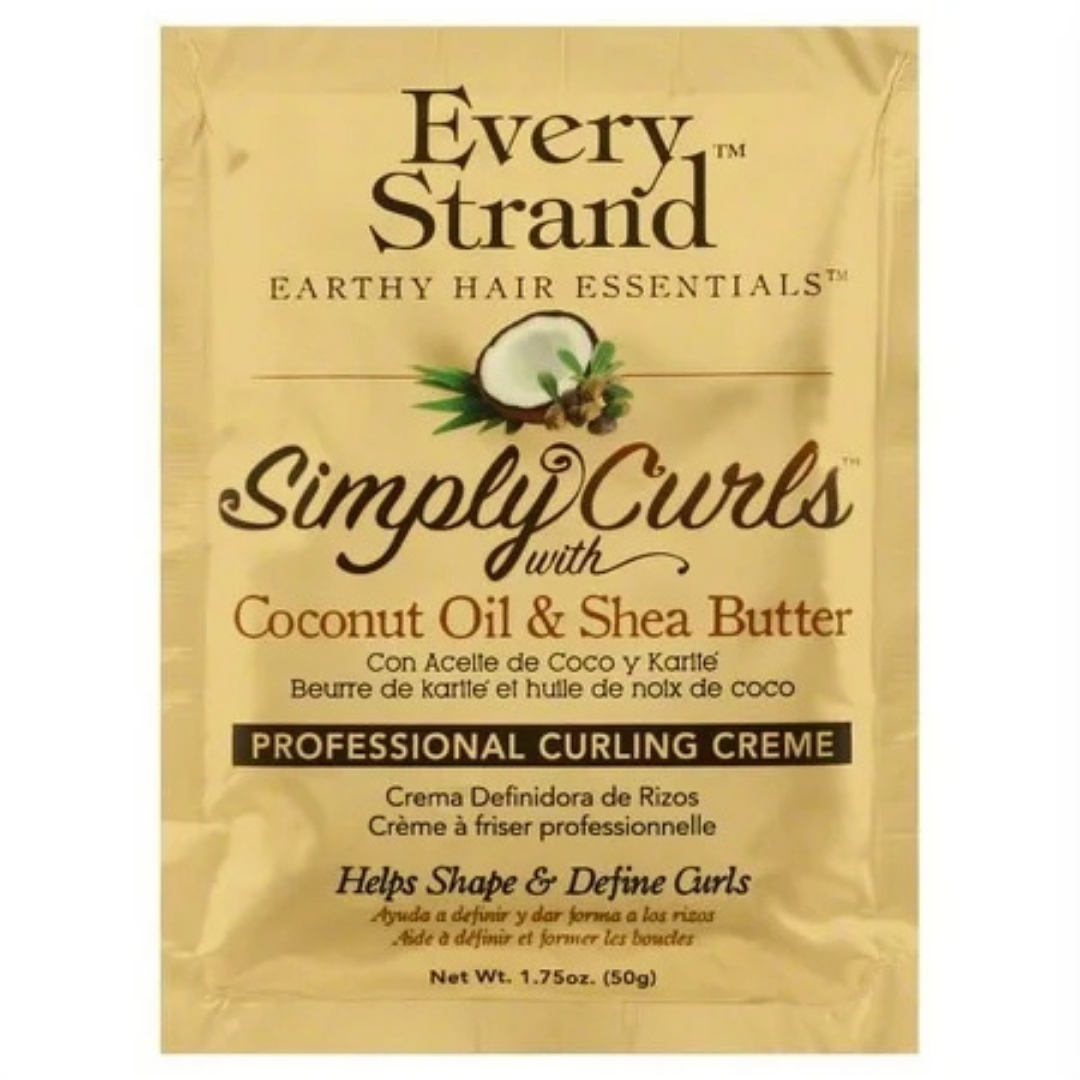 Every Strand Simply Curls Professional Curling Creme with Shea & Coconut (1.75 oz) DestGlow