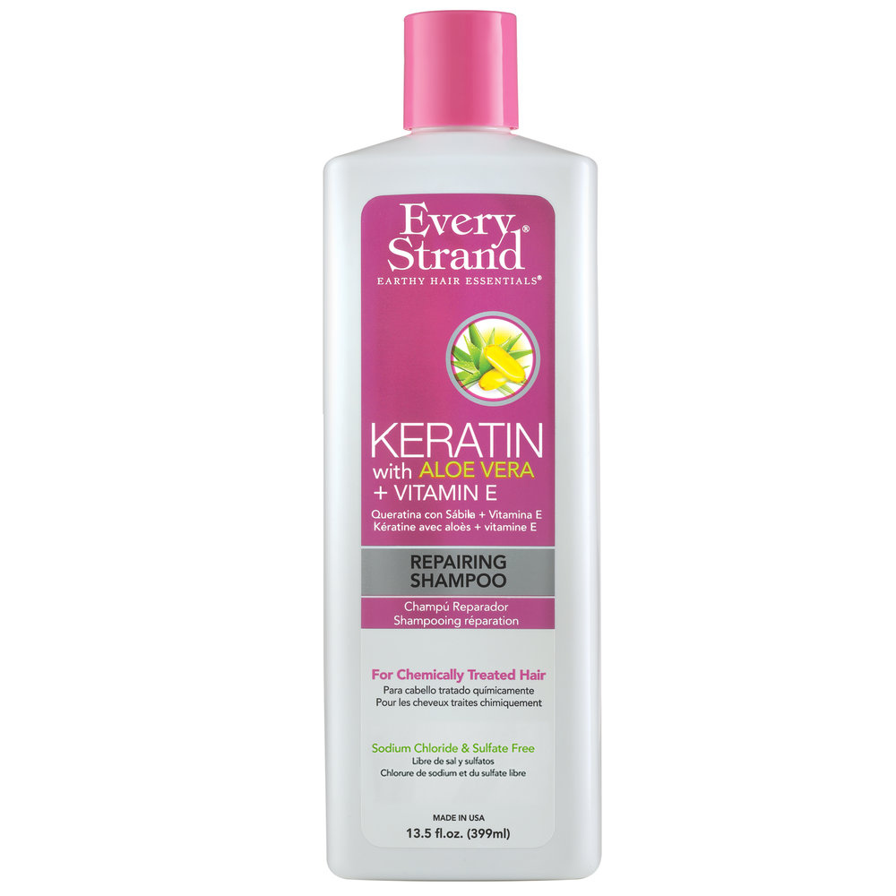 Every Strand Keratin with Aloe Vera & Vitamin E Repairing Shampoo (13.5oz) DestGlow