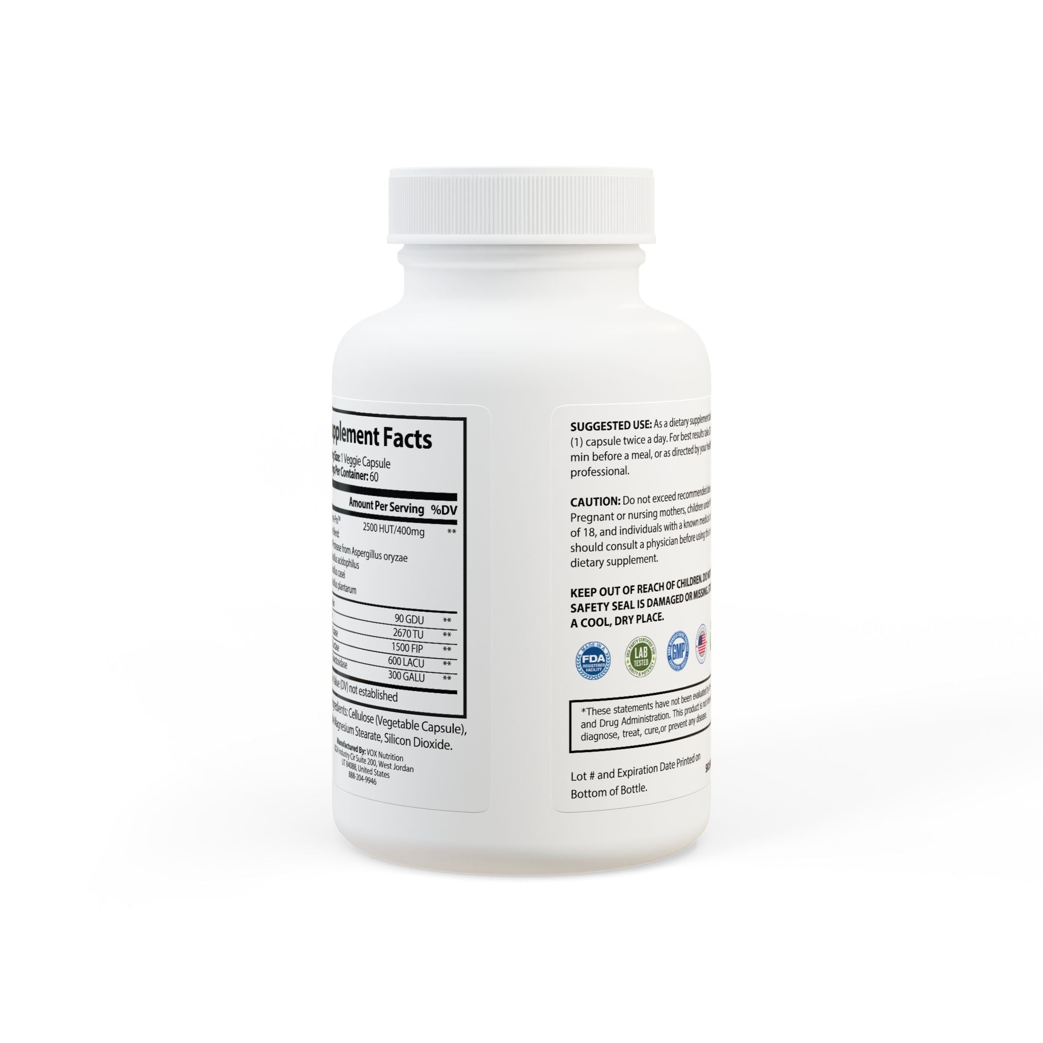 Nutrizy Digestive Enzyme Blend Supplement (60 Capsules) by Spee24, LLC