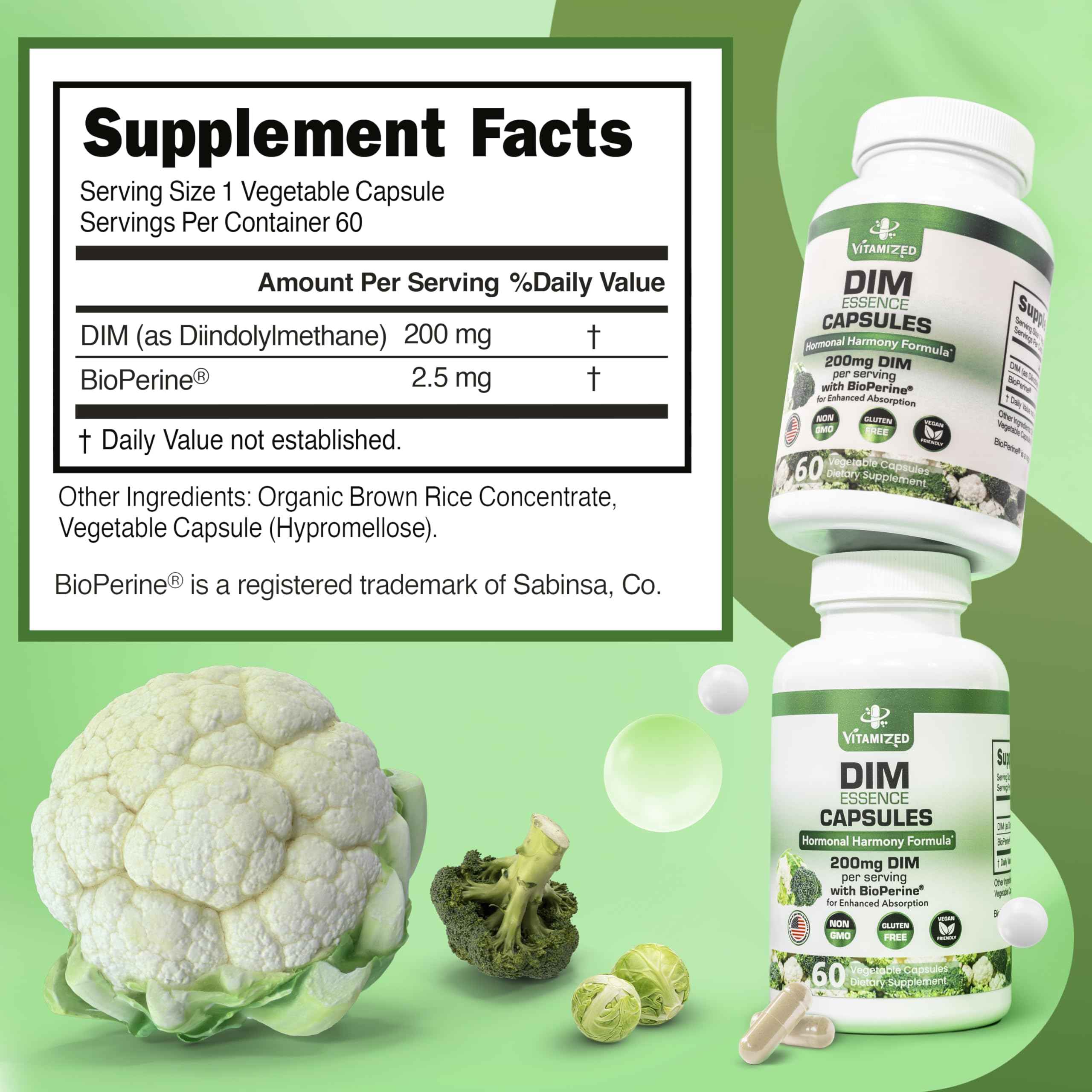 DIM Estrogen Supplement - Hormone Balance, Skin Health, and Menopause Support | Vitamized DestGlow