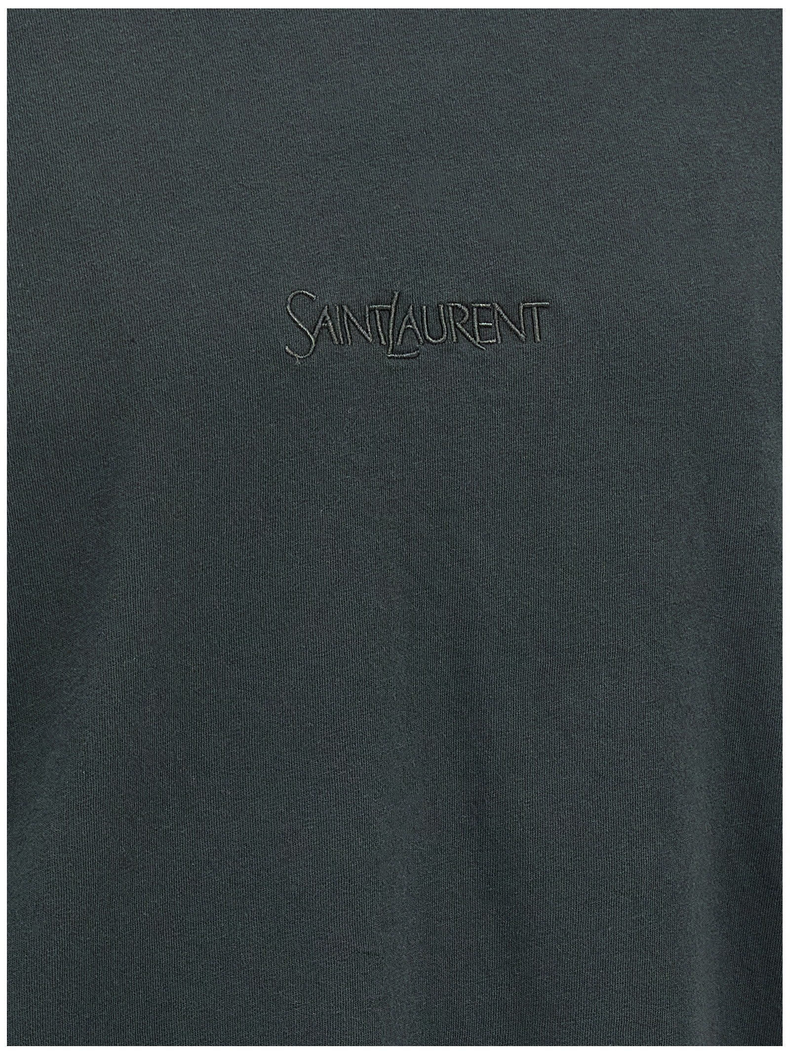 Saint Laurent Men Logo Embroidery T-Shirt by Luosophy