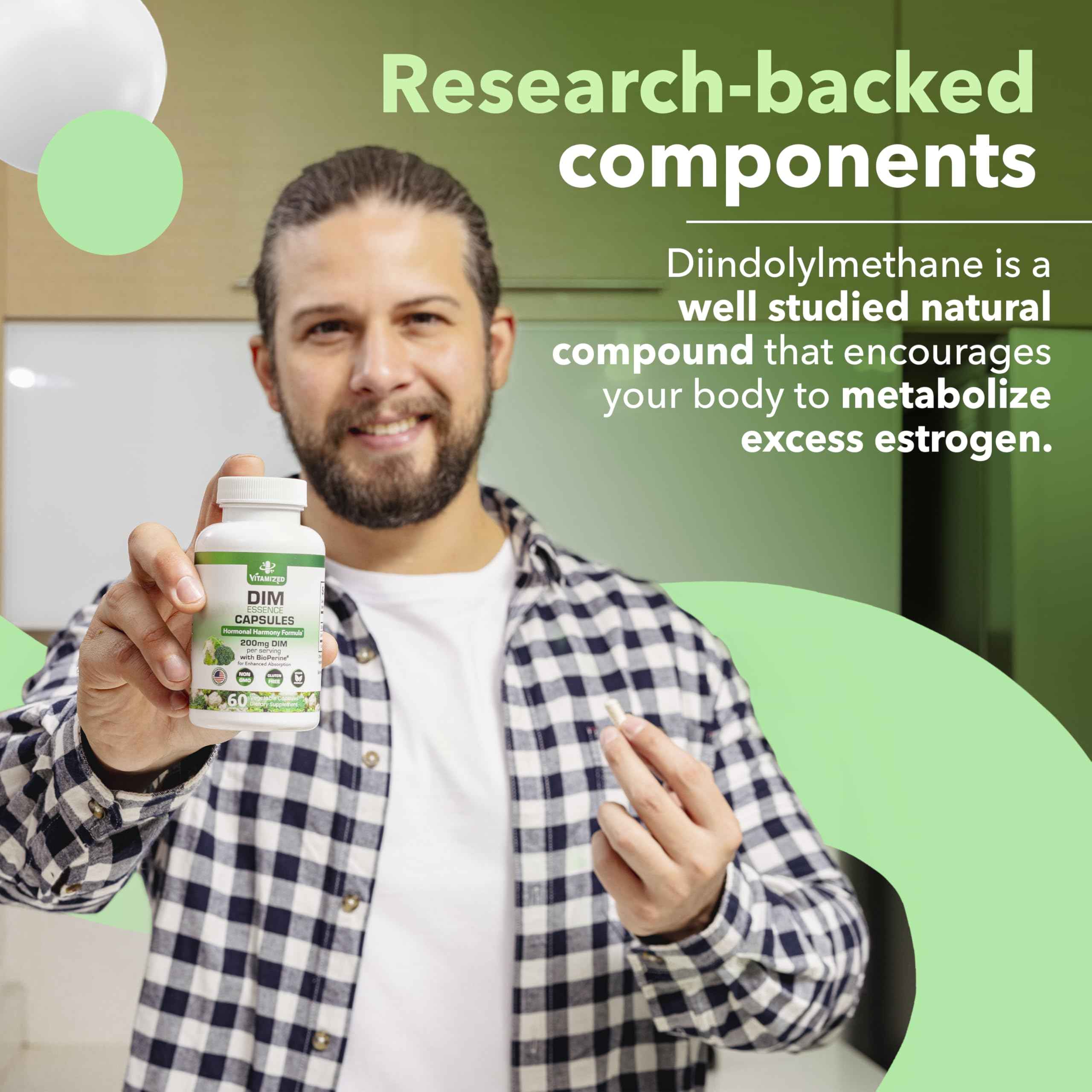 DIM Estrogen Supplement - Hormone Balance, Skin Health, and Menopause Support | Vitamized DestGlow