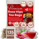 Premium Rosehip Tea Bags, 100% Natural & Pure from Rose Hip Fruits.