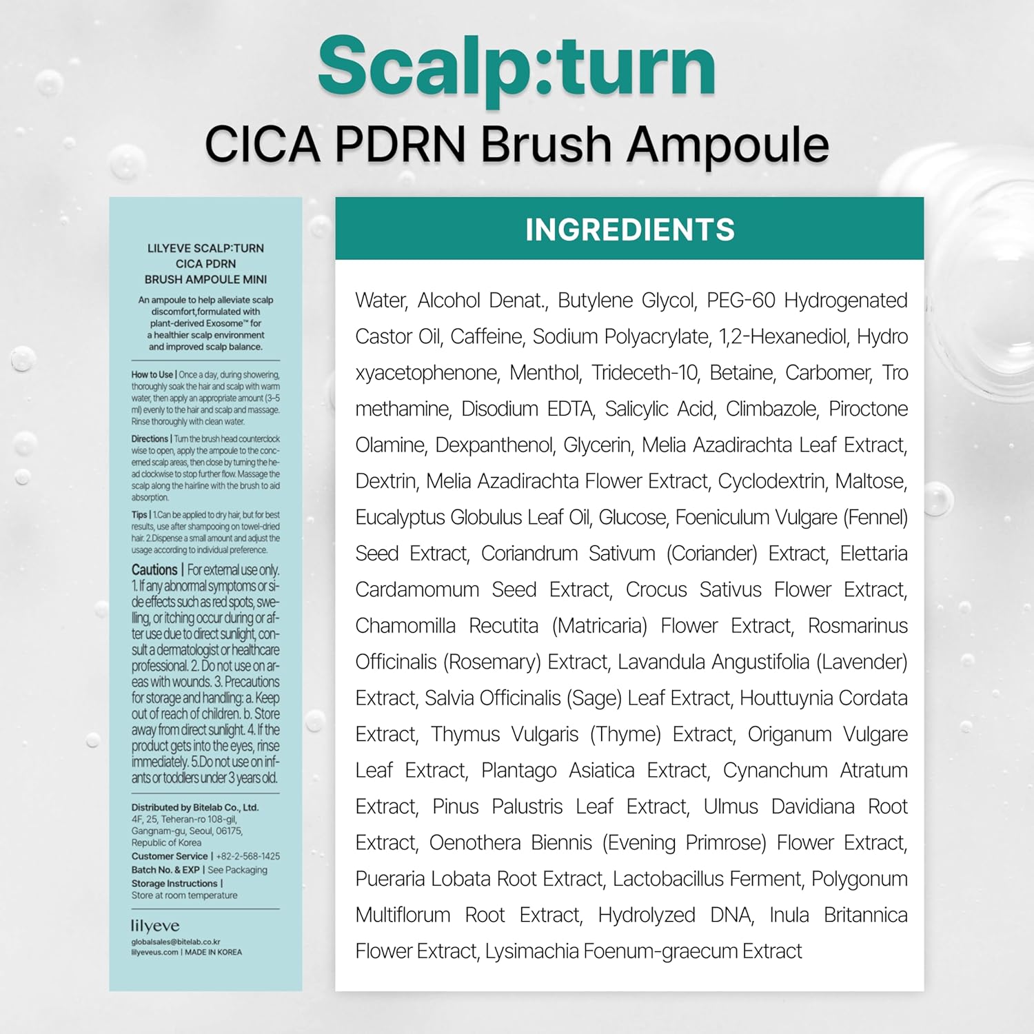 Lilyeve Scalp:Turn CICA PDRN Brush Ampoule DestGlow