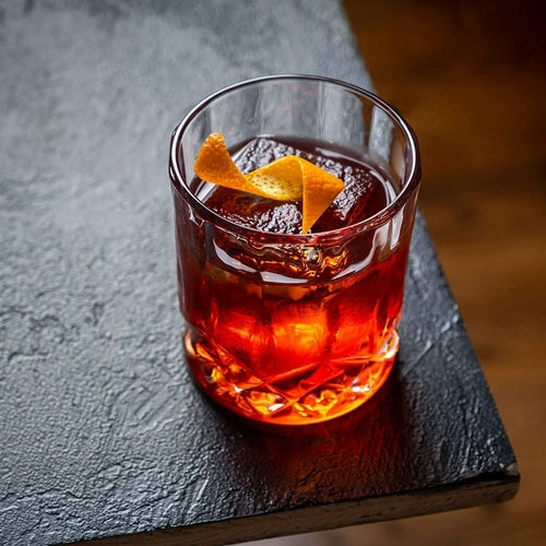 Whiskey Stones Gift Set - Signature Crystal Glasses & Granite Cooling Stones