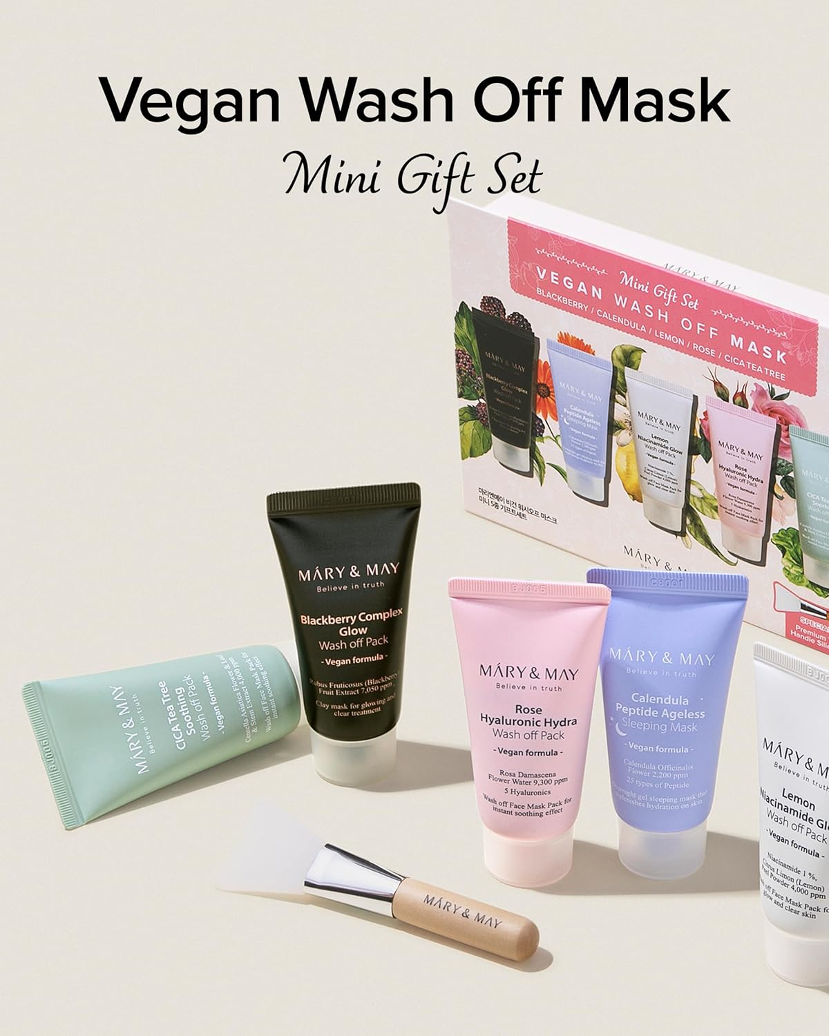 Mary & May Vegan Wash Off Mask Mini Gift Set by AsiaBeautyMall
