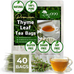 Premium 40 Thyme Leaf Tea Bags, 100% Natural & Pure, Loose Leaf Herbal Tea.