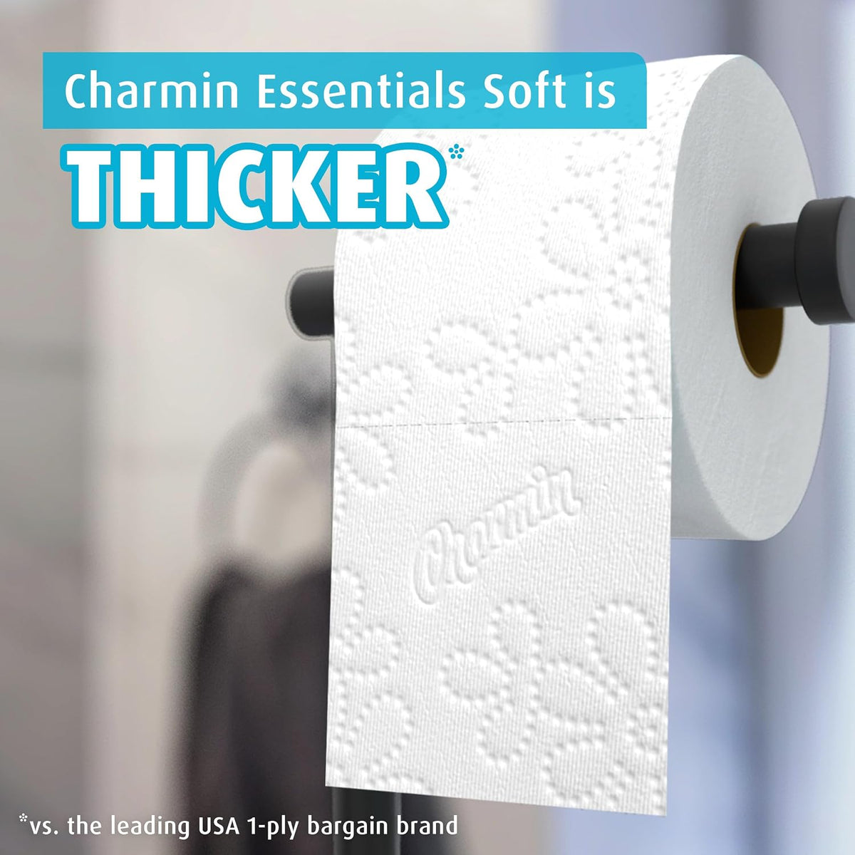 Charmin Essentials Soft Toilet Paper, 6 Mega Rolls (330 Sheets/Roll) DestGlow