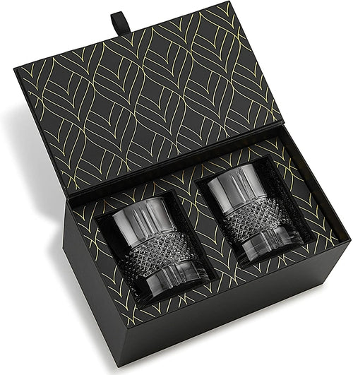 Premium Reserve Crystal Tumbler Set with Cooling Stones