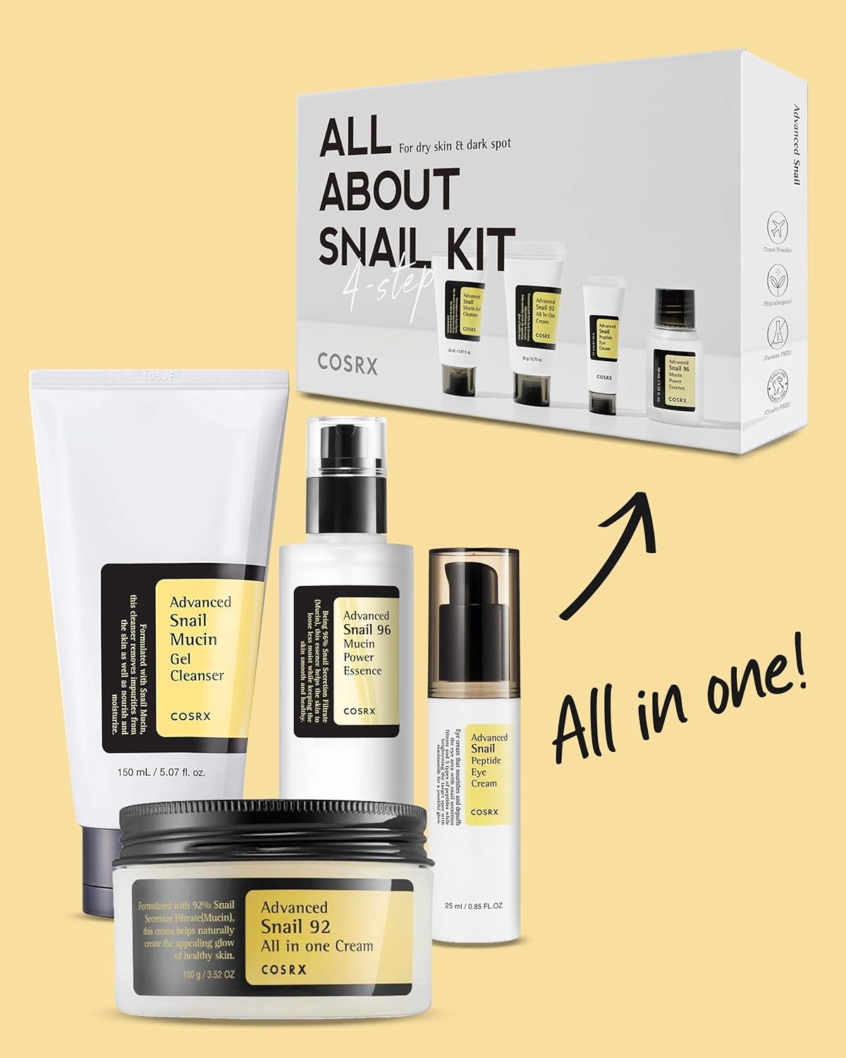 Cosrx All About Snail Kit 4-Step by AsiaBeautyMall