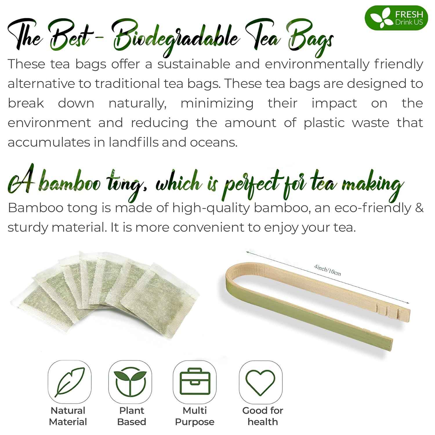 Premium Papaya Leaf Tea Bags, Made with Natural Material Tea Bags. No Sugar, No Caffeine, No Gluten, Vegan.