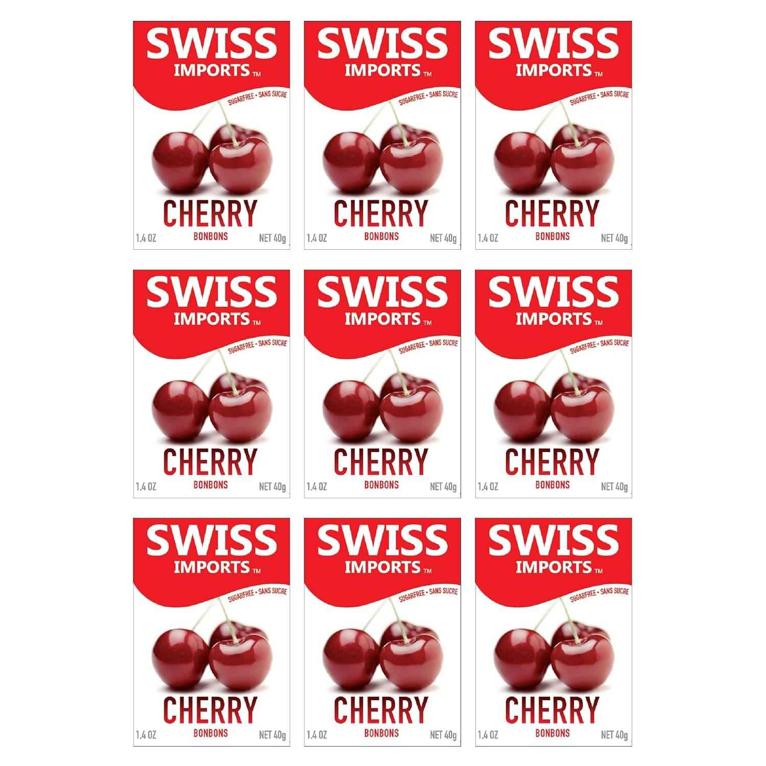 Swiss Imports Cherry Sugarfree Candy Bonbons - 1.4oz