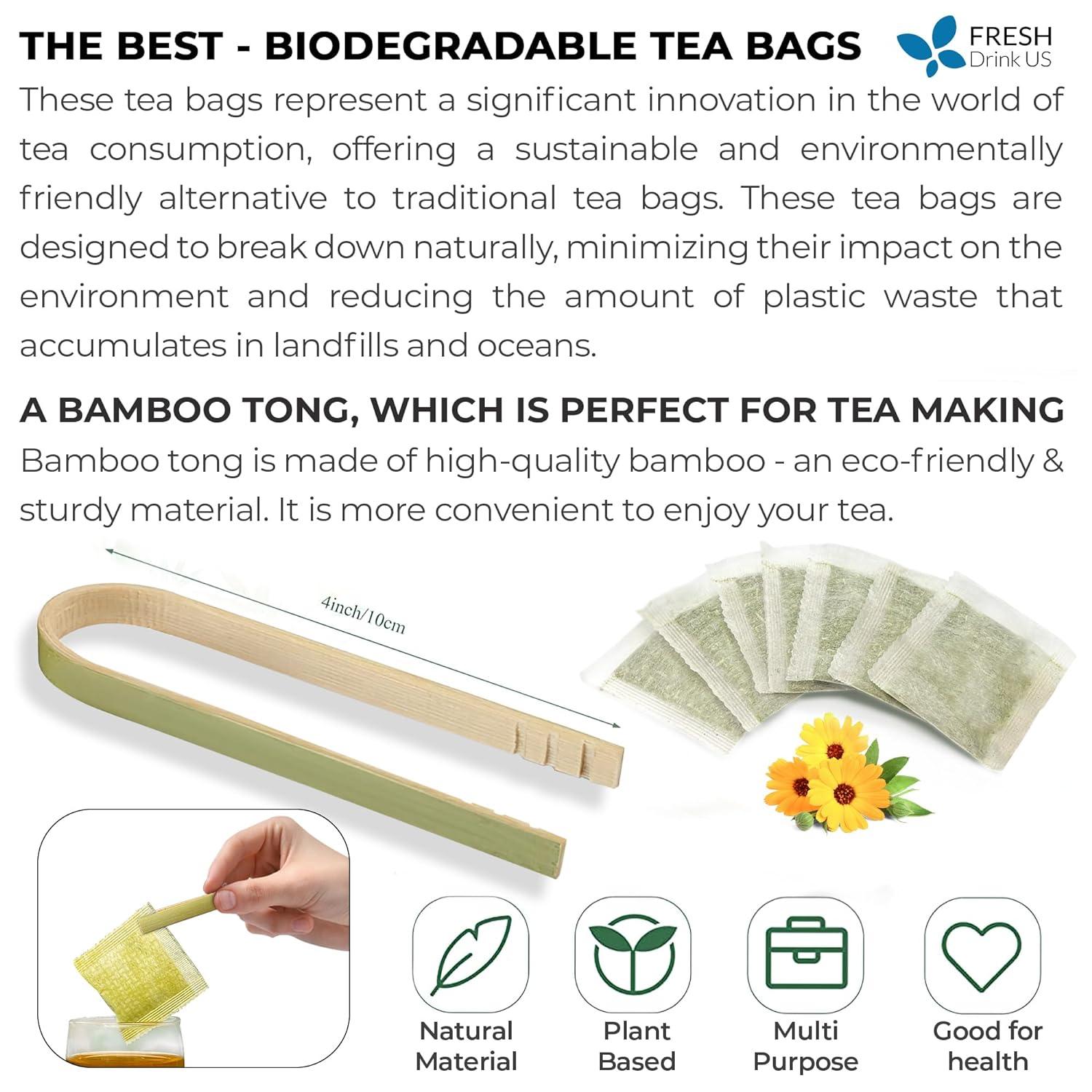 Premium Nettle Leaf Tea Bags, 100% Natural & Pure, Stinging Nettle Leaf Tea, Nettle Leaf Tea, Burn Nettle, Stinging Nettle, Nettle Tea, Stinger Tea, No Sugar/Caffeine & Gluten, Vegan by FreshDrinkUS - Natural and Premium Herbal Tea