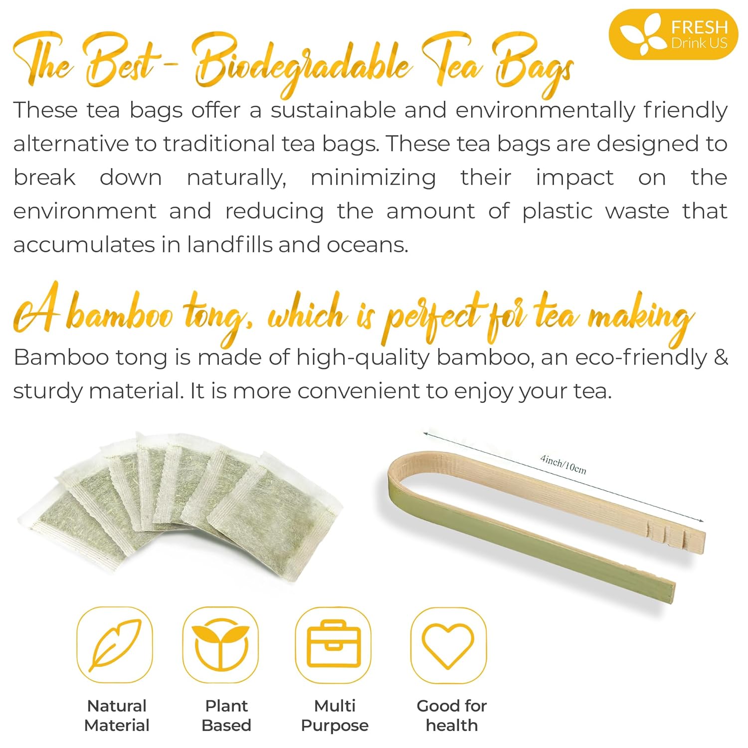 Premium Barley Tea Bags, 100% Natural & Pure from Barley. Loose Barey Herbal Tea. No Sugar, No Caffeine, No Gluten, Vegan. by FreshDrinkUS - Natural and Premium Herbal Tea