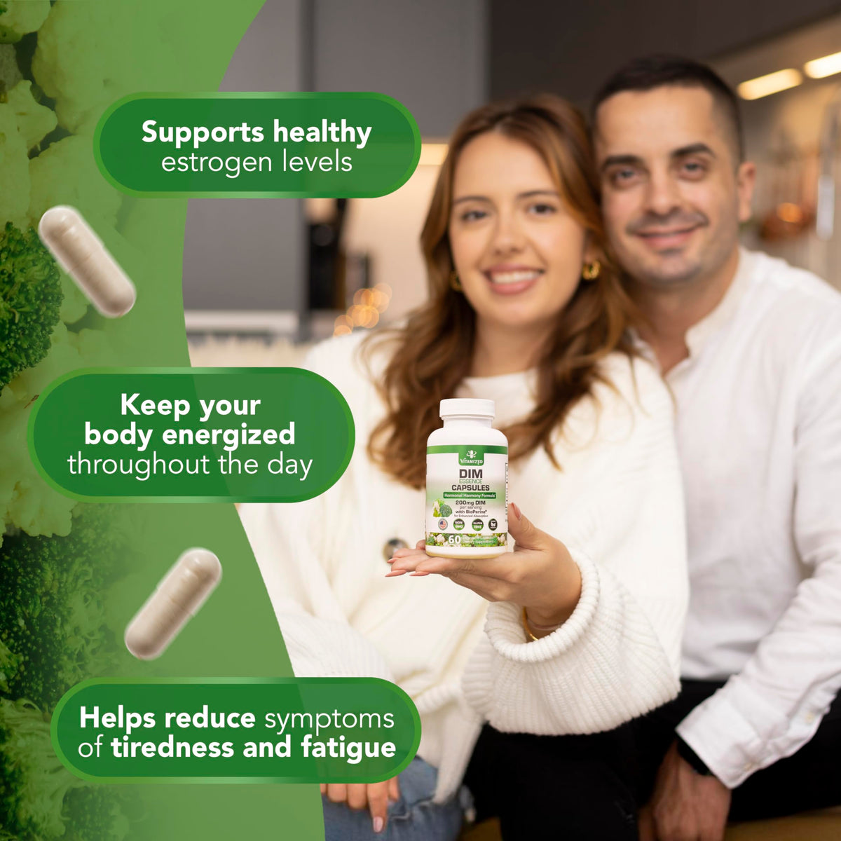 DIM Estrogen Supplement - Hormone Balance, Skin Health, and Menopause Support | Vitamized DestGlow