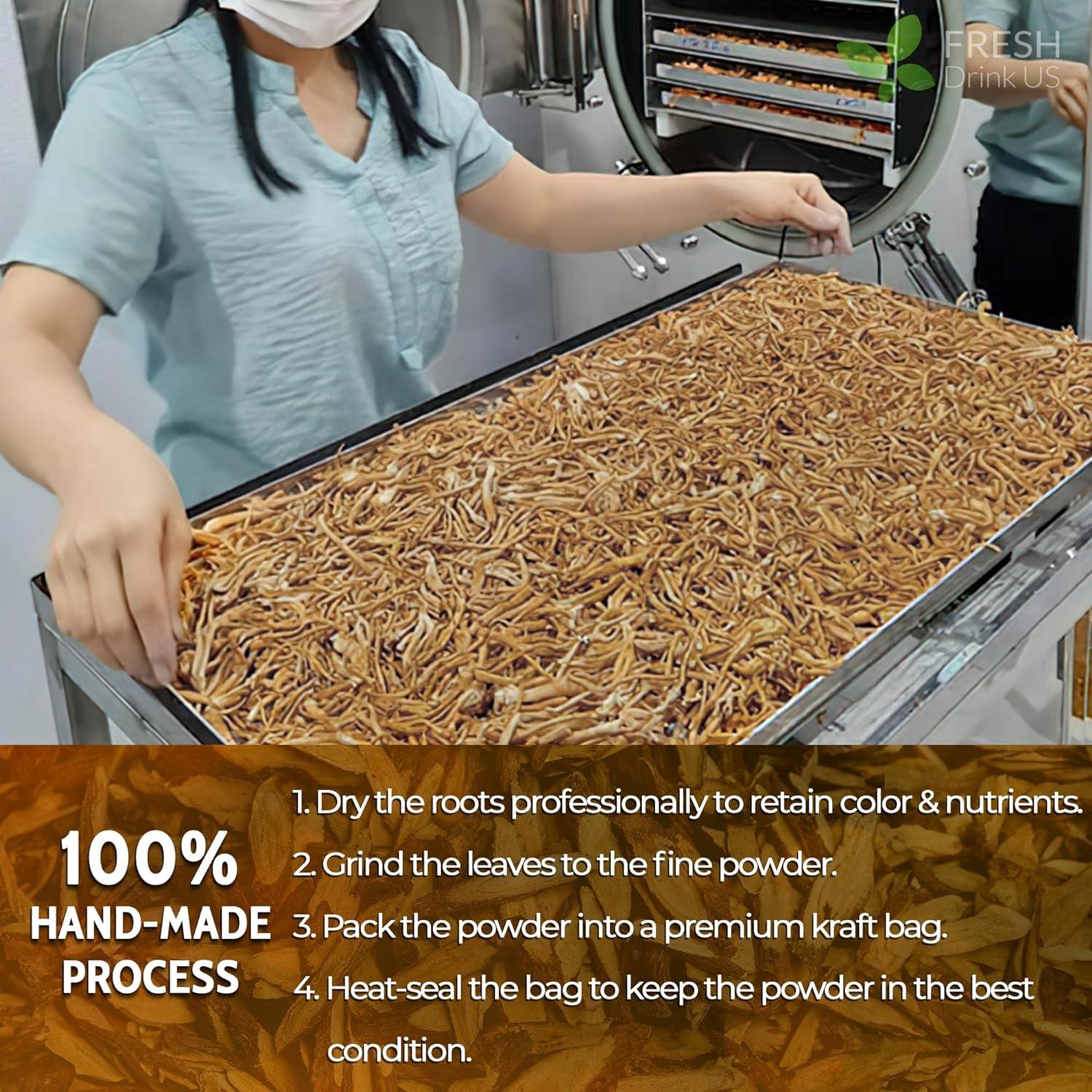 Burdock Root Powder, Burdock Root Extract, 100% Natural & Pure from Burdock Root, Burdock Root Herbal Tea, No Additives, No Caffeine, Vegan by FreshDrinkUS - Natural and Premium Herbal Tea