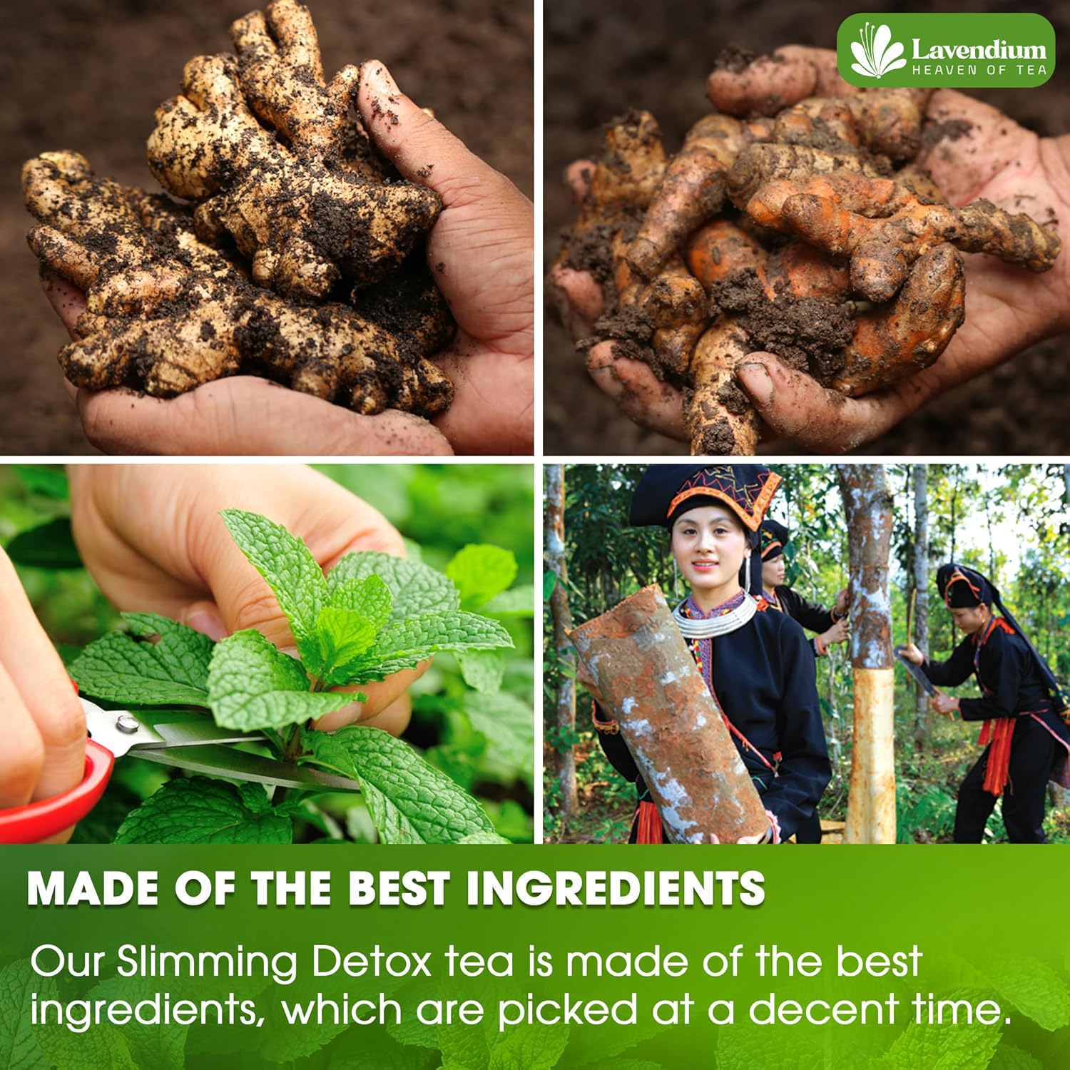 SIimming Detox Tea Caffeine Free - Herbal Tea with Chamomile, Hibiscus Tea & Ginger Root by FreshDrinkUS - Natural and Premium Herbal Tea