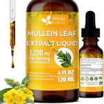 Mullein Drops for Lungs Cleanse Support, Mullein Extract Liquid – 100% from Natural Mullein Leaves, Non-GMO, Gluten-Free