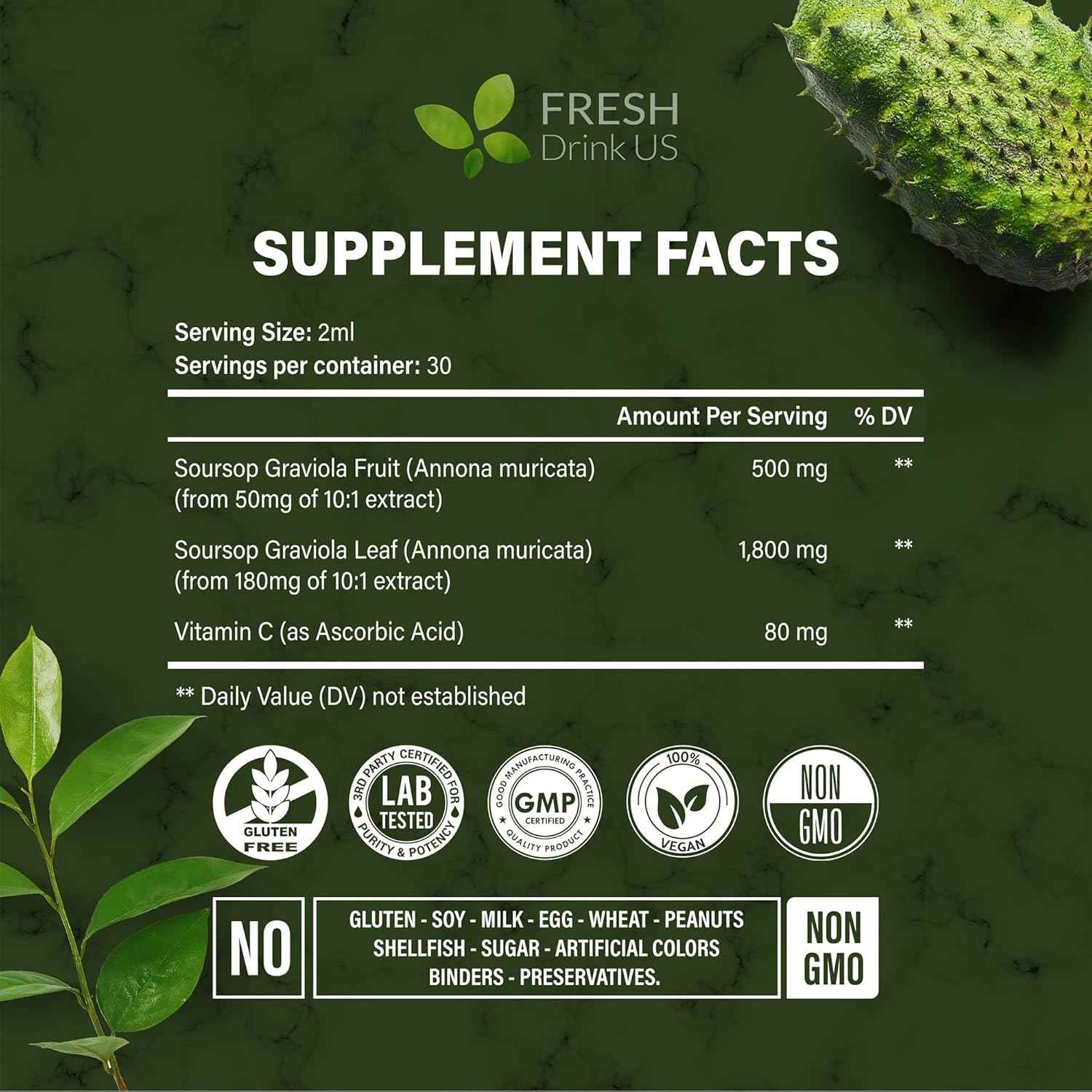 Premium Soursop Graviola Extract Liquid