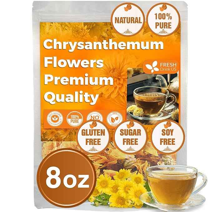 Premium Chrysanthemum Flowers, Chrysanthemum Herbal Tea, No Additives, No Caffeine, Vegan