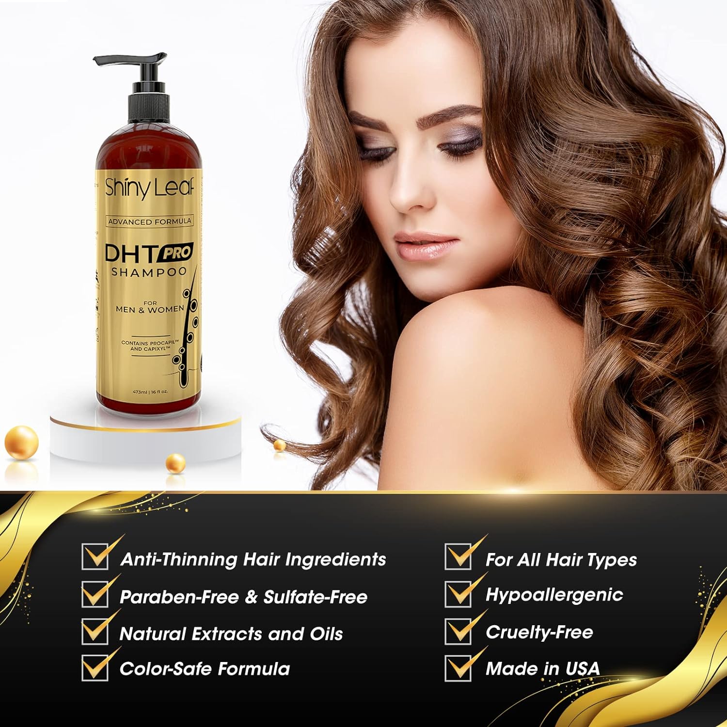 Bariatric Multivitamin with Iron With DHT Pro Shampoo by Shiny Leaf