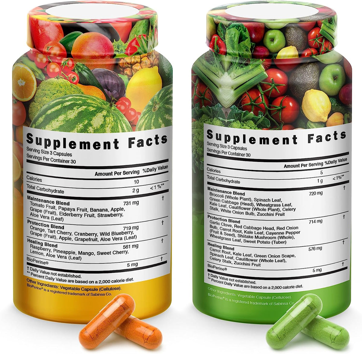 Superfood Fruits and Veggie Capsules - Overall Health and Energy - For Men and Women DestGlow