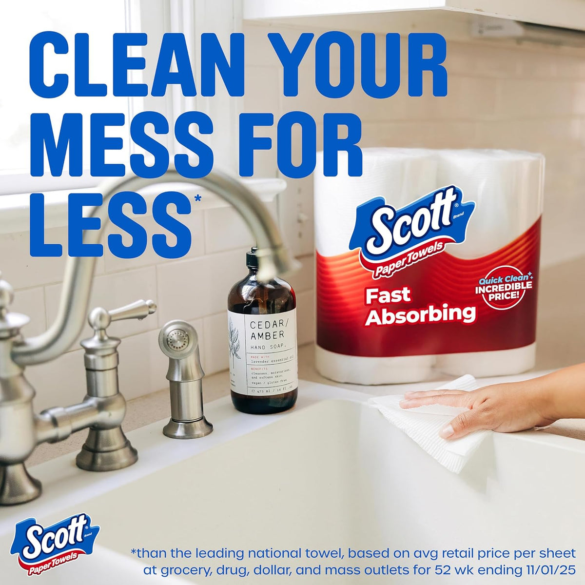 Scott Choose-A-Sheet Paper Towels, 62 Sheets Per Roll, White, Carton Of 6 Rolls DestGlow