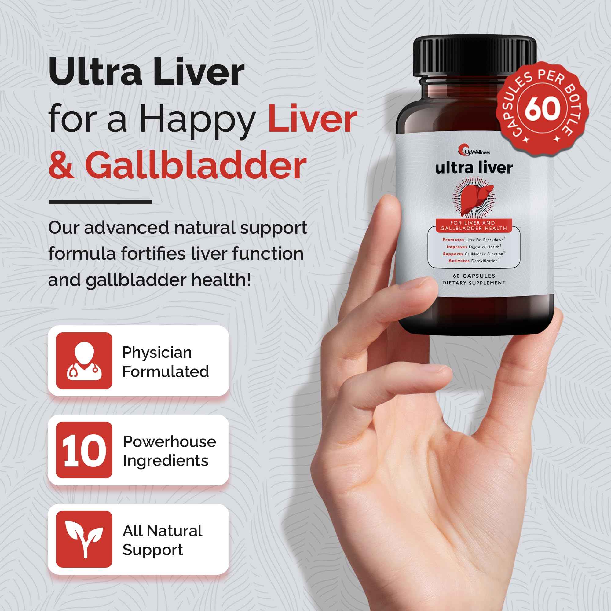 Ultra Liver Supplement for Liver Support and Gallbladder Support 60 Capsules