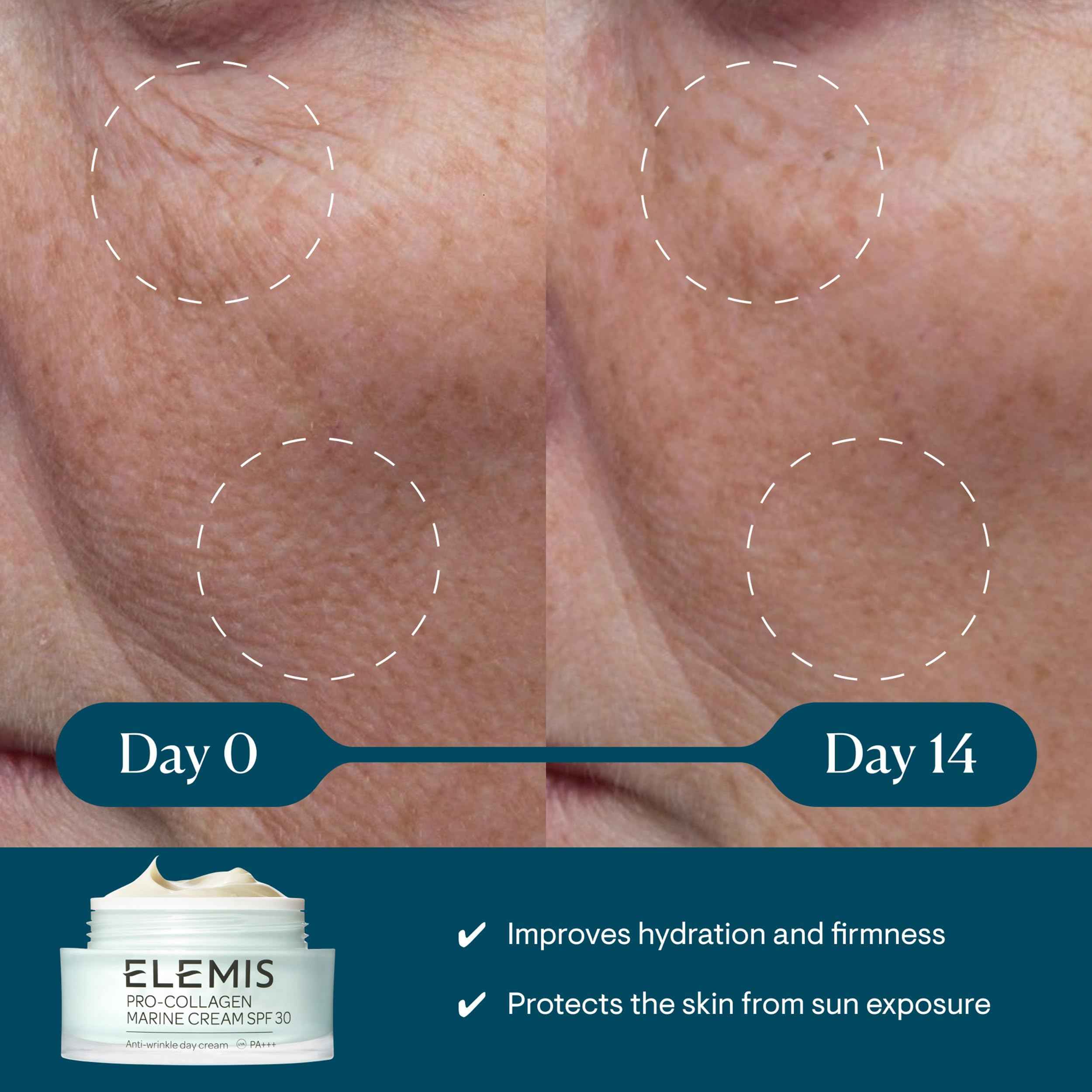 ELEMIS Pro-Collagen Marine Cream SPF 30, Lightweight Anti-Wrinkle Daily Facial Moisturizer