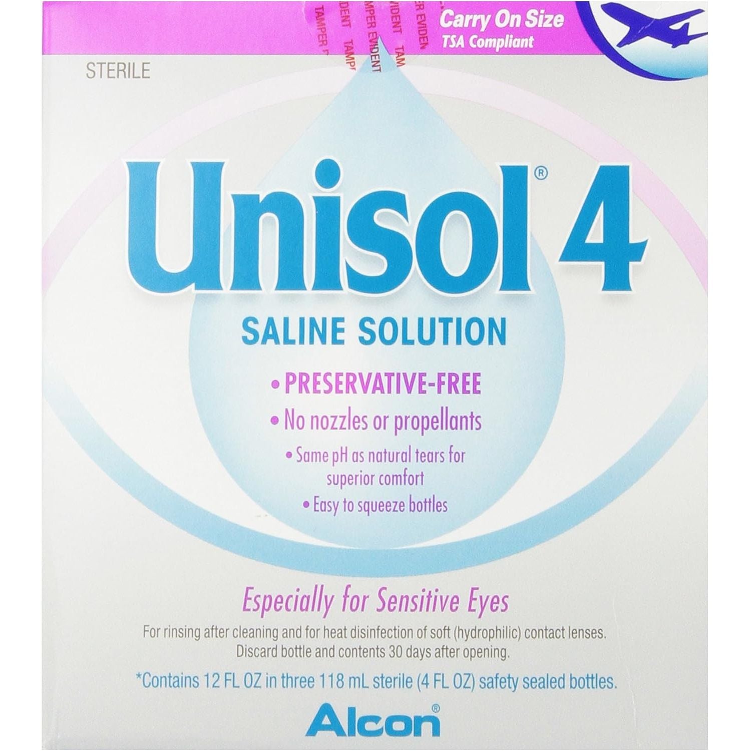 Unisol 4 Preservative Free Saline Solution, 12 oz - DestGlow
