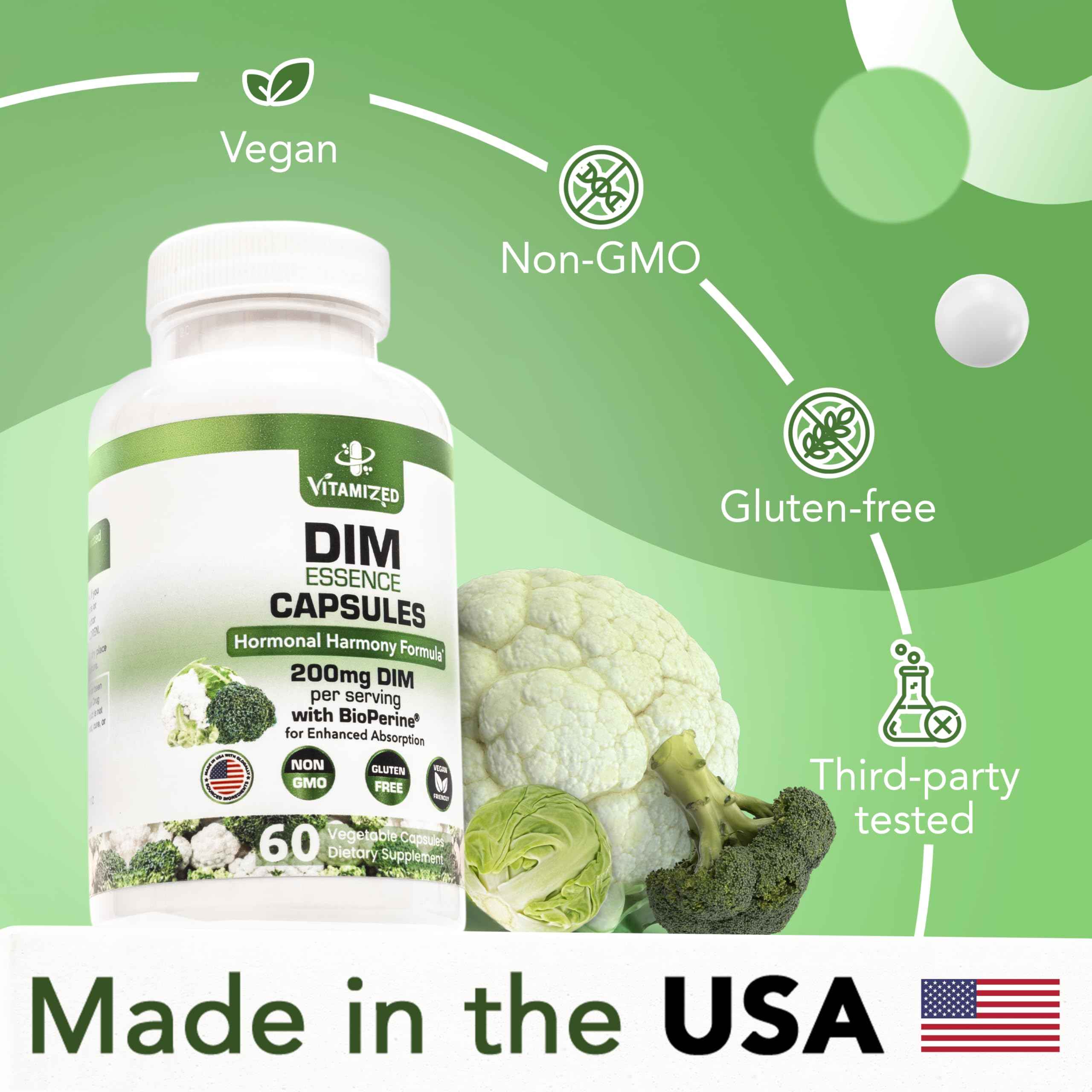 DIM Estrogen Supplement - Hormone Balance, Skin Health, and Menopause Support | Vitamized by The VITAMIZED Shop