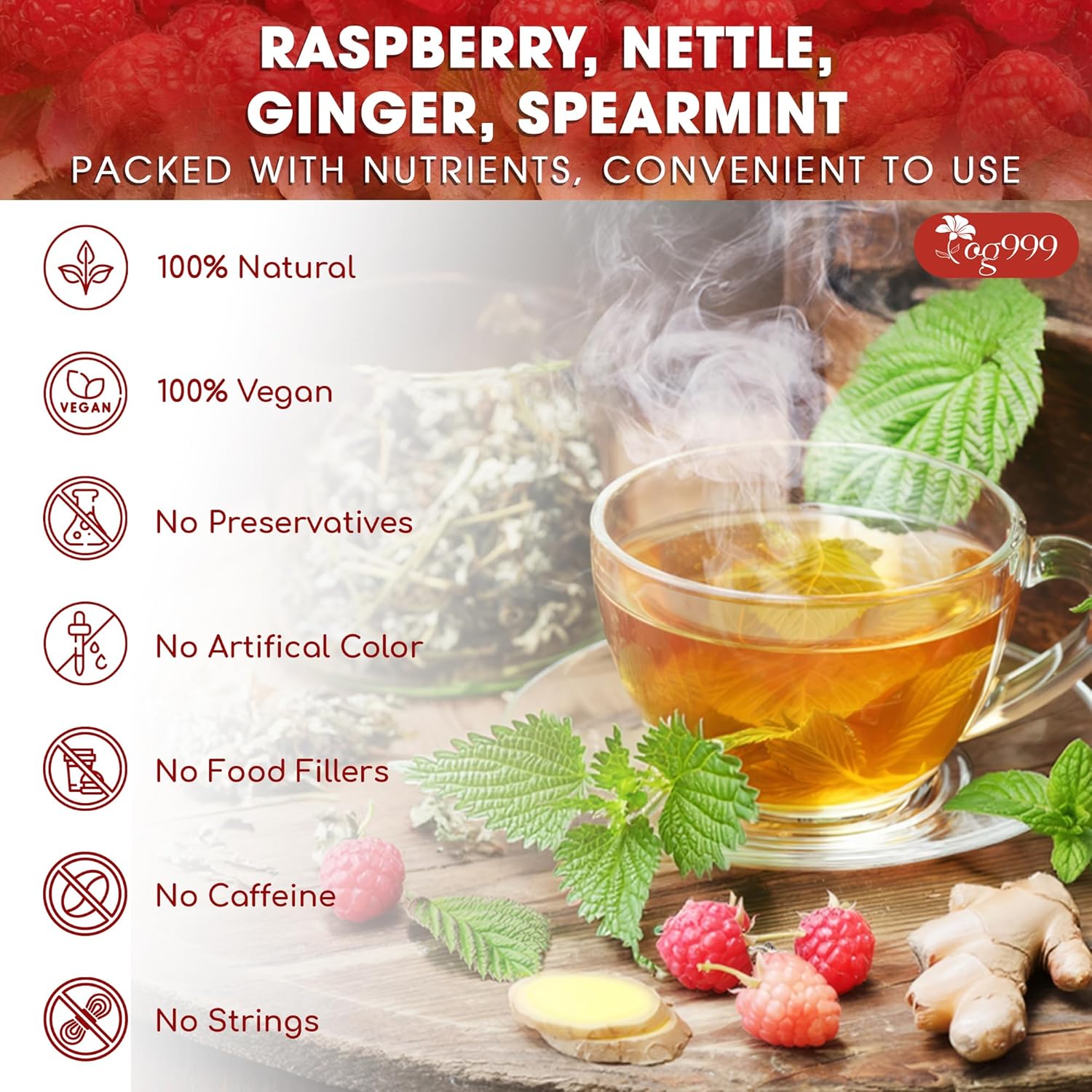 Hormone Balance Natural Menstrual Cycle Support Tea by FreshDrinkUS - Natural and Premium Herbal Tea