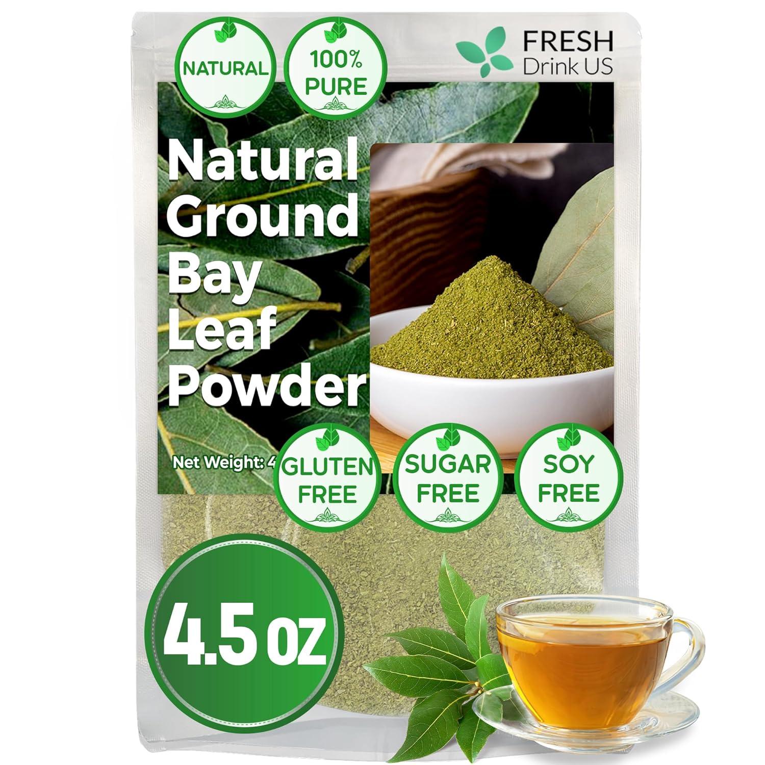 Premium Dried Bay Leaves, Tea Bags, Powder, Bay Leaves Spice, Whole Nice Leaves, Wildcrafted, Fresh Harvested, Bay Leaves For Cooking, Sugar-Free, Gluten Free, Caffeine Free, Vegan by FreshDrinkUS - Natural and Premium Herbal Tea